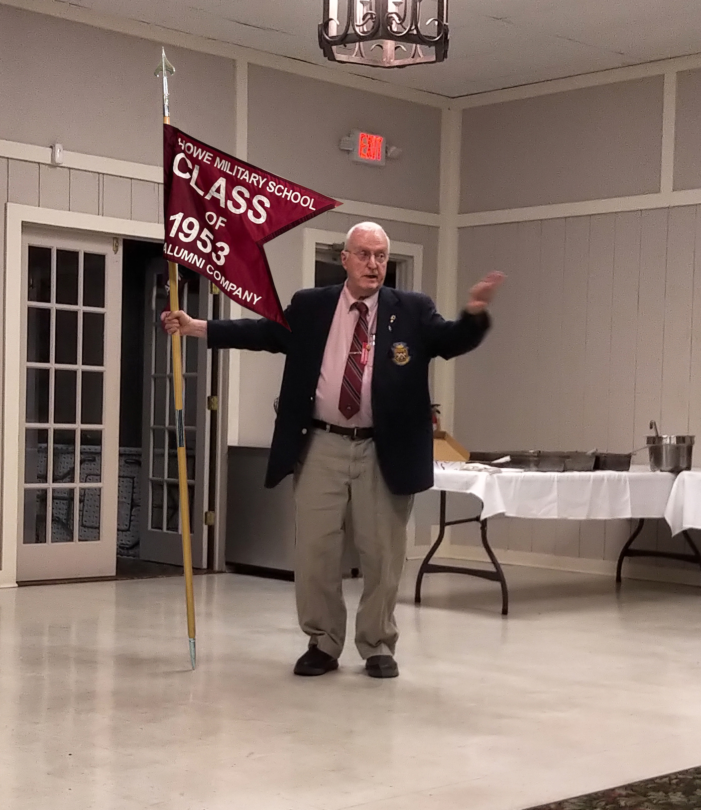 Fred with guidon