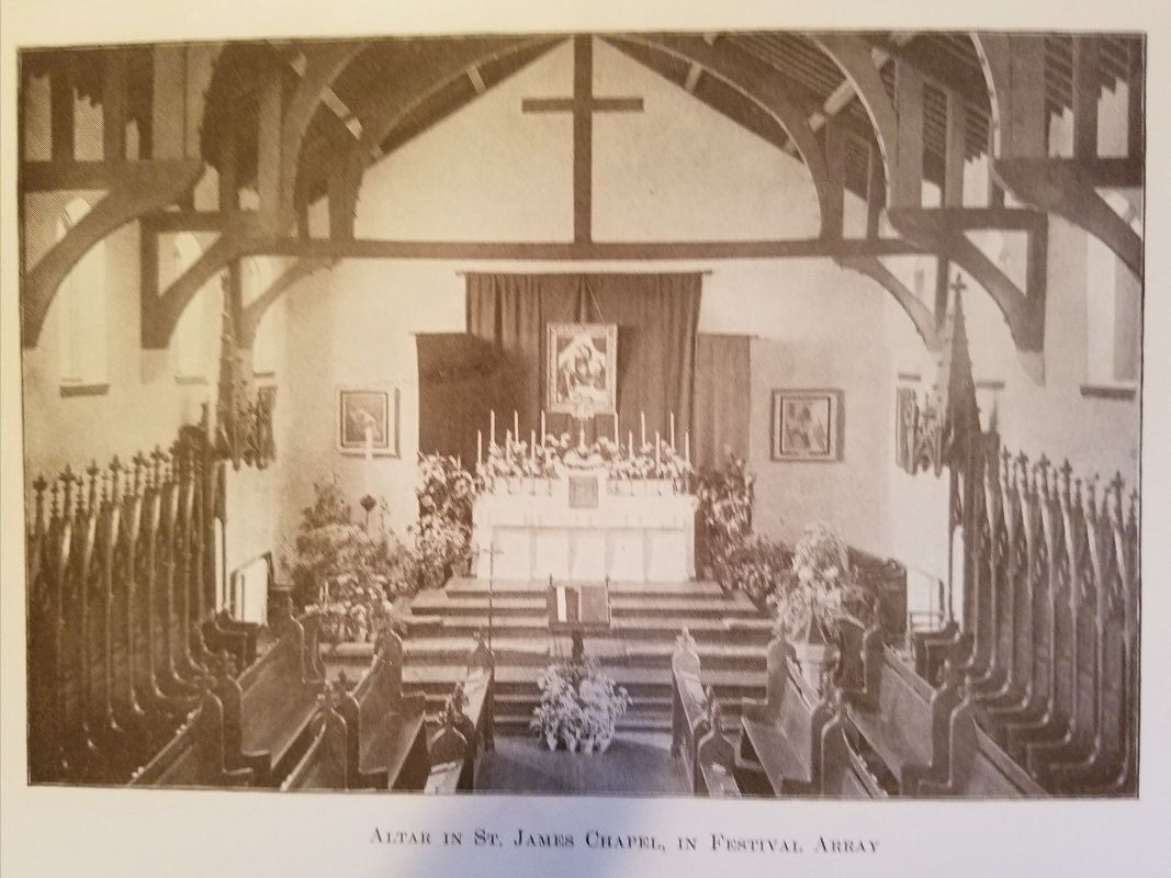 the original east end of St. James Chapel