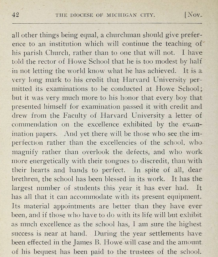 Journal of the Second Annual Council of the Diocese of Michigan City, November, 1900, page 42