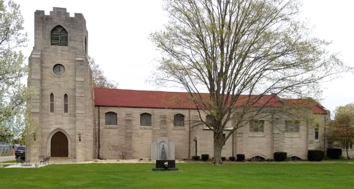 St. James Chapel showing all stages of construction